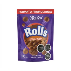 CHOCOLATES ROLLS CROCANTES COSTA 150G