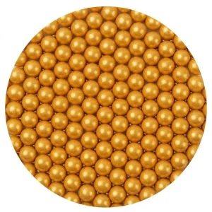 Perlas para pastel doradas 10 mm 50 gr