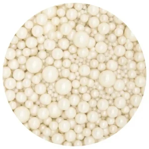 Perlas color crema tamaño mixto 50 gr