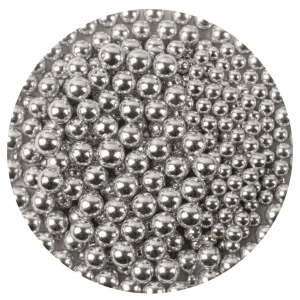 Perlas para pastel plateada 10 mm 50 gr