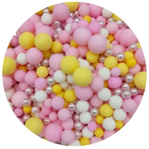 Perlas de colores pasteles para tortas 50 gr